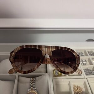 FP Movement by Free People Striped Brown Sunglasses